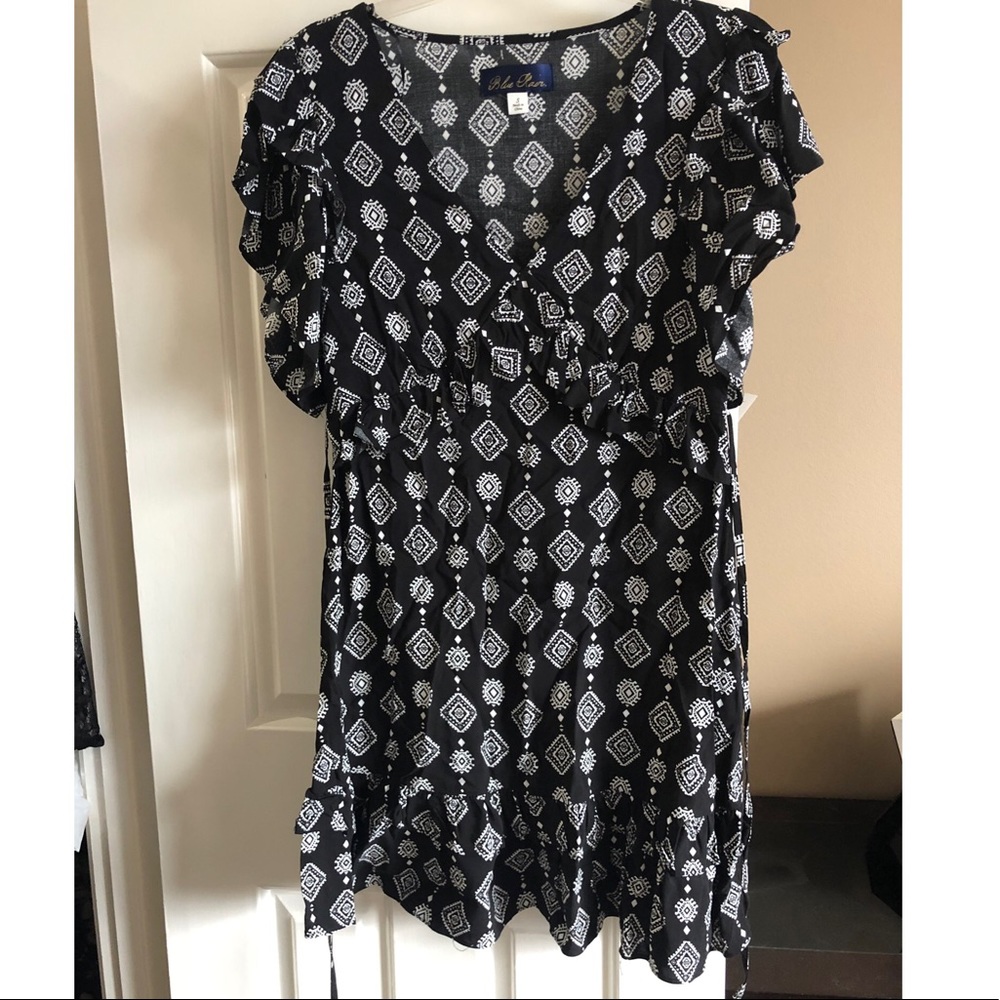 Francesca’s “Blue Rain” Dress ruffle dress